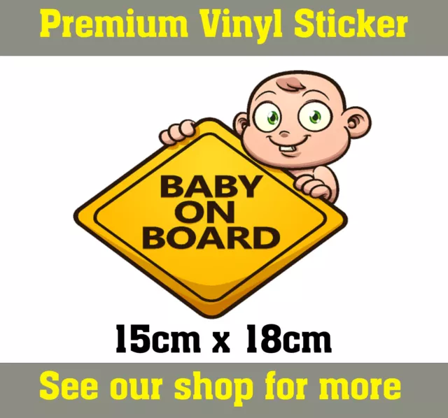 Baby an Bord Vinyl Aufkleber/Auto Spaß Niedliche Fenster Stoßstange Aufkleber Vinyl Aufkleber