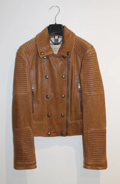 Burberry brit leather jacket womens discount