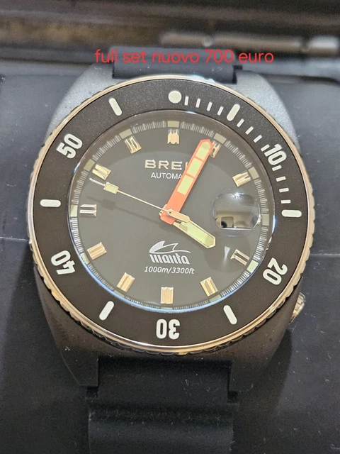 Breil Collezione Manta 1000 Automatic - Orologio Uomo In Titanio, Edizione Limitata, Cronografo Subacqueo Impermeabile 1000m