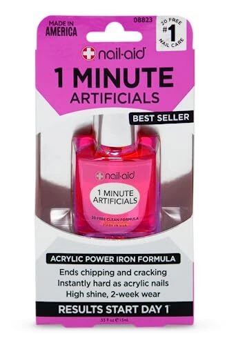 Nail-Aid 1 Minute Artificials - Nail Treatment Clear 0.55 Fl Oz