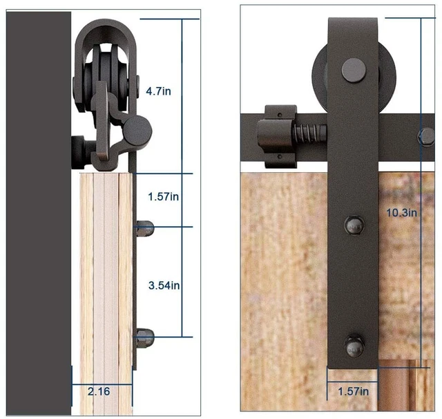 4FT -20FT Sliding Barn Door Hardware Track Single/Double Door Kit, Home/Kitchen 3