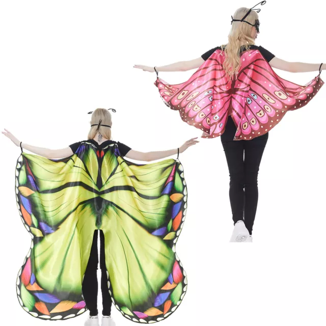 Adult Butterfly Wings Foldable 3-piece Set Party Butterfly Cape Wings Festival