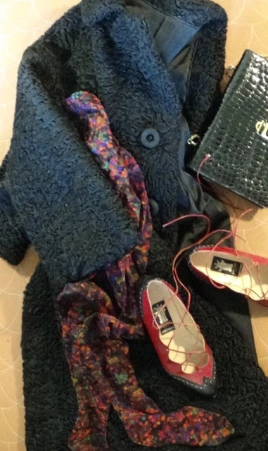 Manteau En Fourrure Persian Noir Breitschwanz - Taille M, Occasion En Très Bon état