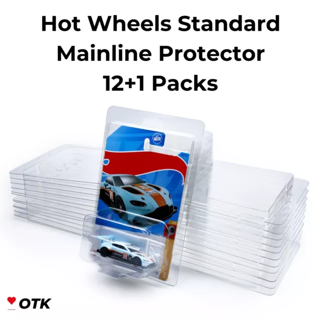 12+1 Packs Hot Wheels and Matchbox Mainline Protector Case Plastic Protectors