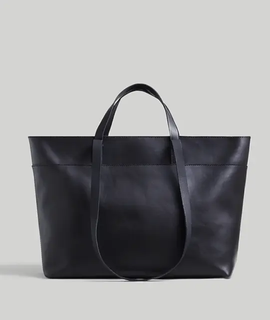 Madewell $198 The Zip-Top Essential Tote Black NN594 D2