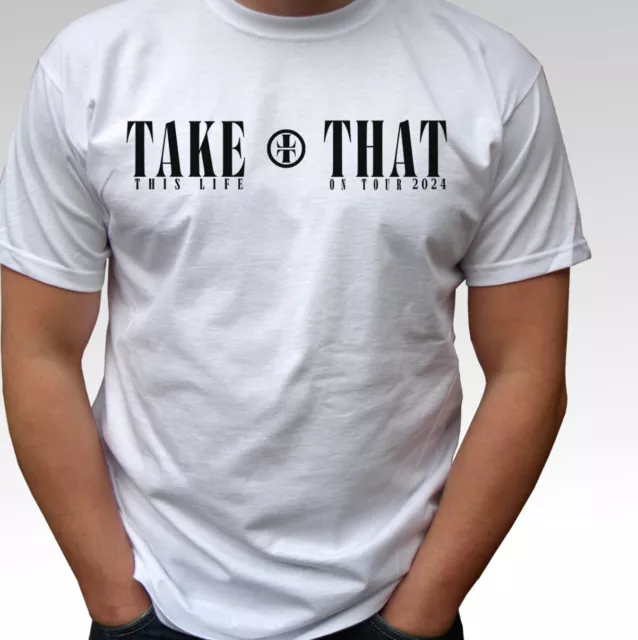 Take That t shirt this life 2024 tour tee fun concert boys band logo top gift