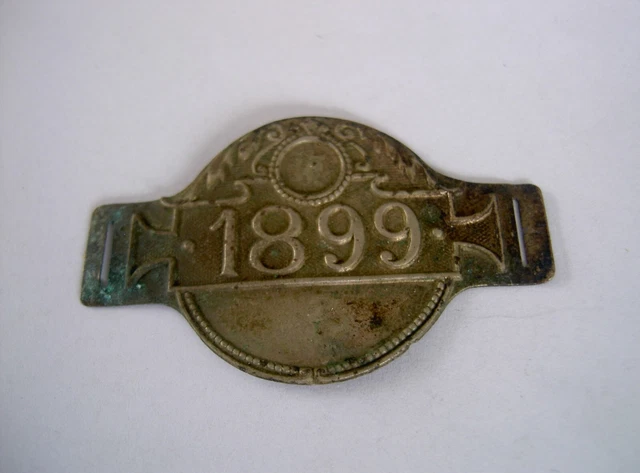 Plaque Fiscale Velo année 1920 Assignée - Old Bike Head Badge