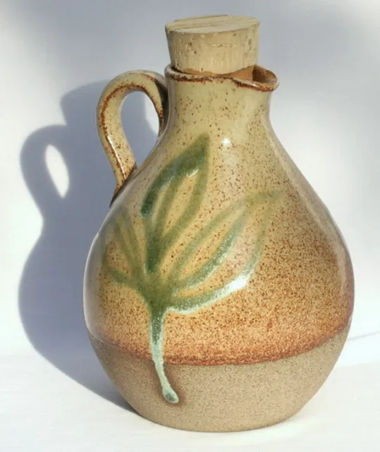 One of a Kind Olive Oil Pitcher Ceramic Jar, Hand Made in Israel, Pottery Art