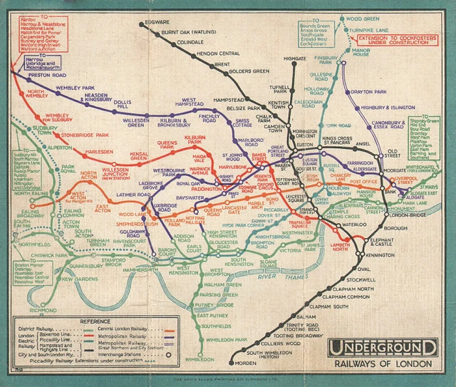 Extend Tube Map PLAN DE CARTE du tube LONDON UNDERGROUND. Extension Central Line à ...