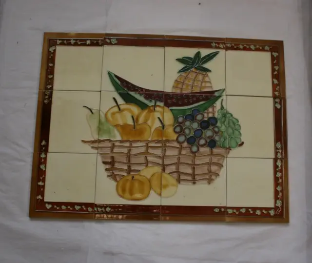 Ceramic Tile  Freeze Fruit Design Antique Tiles