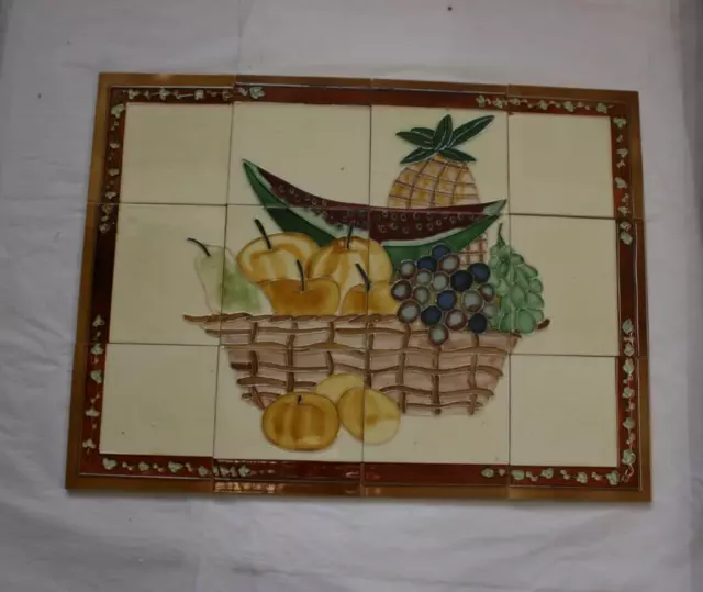 Ceramic Tile  Freeze Fruit Design Antique Tiles