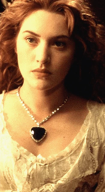 LARGE Heart of the Ocean Necklace from Titanic Movie worn Kate Winslett Old Rose