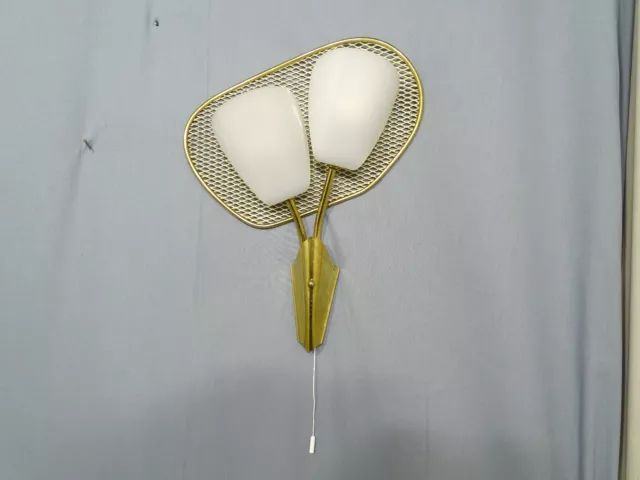 Zweiflammige 50er Years Wall Lamp Wire Midcentury Modernist