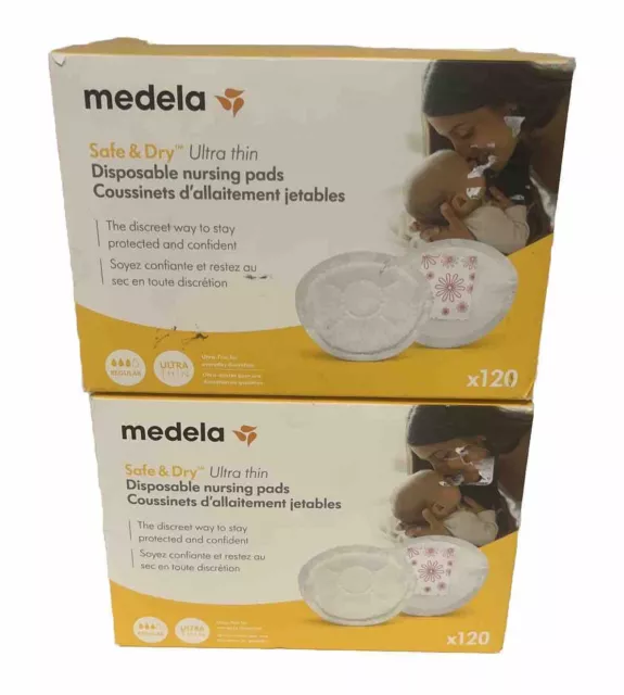 Medela Disposable Ultra Thin Nursing Pads  Individually Wrapped 120 X 2 Twin Pak