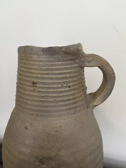 Medieval Siegburg German Earthenware Jug Krug - 14th / 15th Century 3