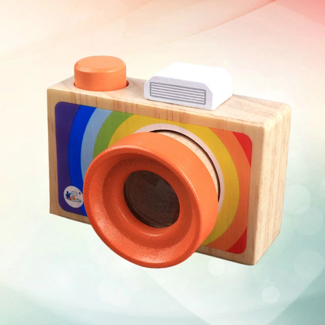 Yardwe – Kaléidoscope En Bois Pour Enfant, Rouge, Léger Et Compact, Idéal Pour éveiller La Curiosité Et La Créativité