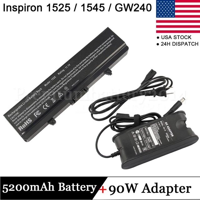 Battery+Adapter Charger for DELL Inspiron 1525 1526 1545 1546 1750 312-0625 1440