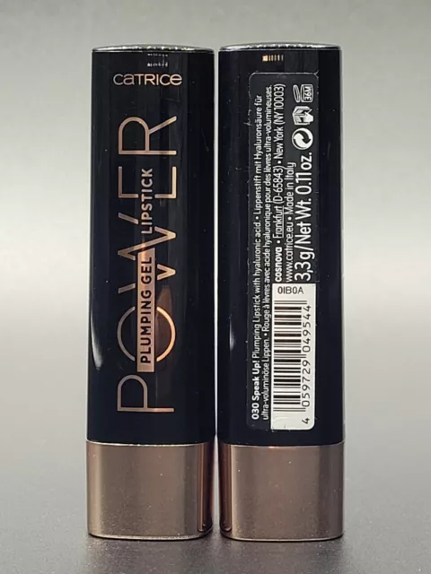 2xCATRICE POWER PLUMPING GEL LIPSTICK. 030 Speak Upje 3,3,g neu ovp 3