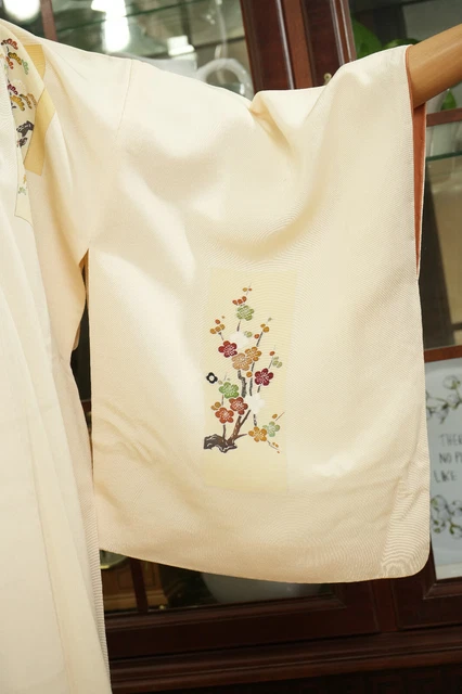 Dear Vanilla Japanese Silk Kimono Women's Robe Gown Authentic Japan Vintage Mint 5