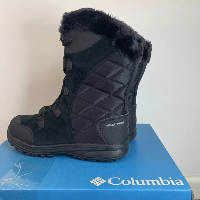 Columbia Women's Ice Maiden II Winter Snow Boot Footwear Black Grey 10 3