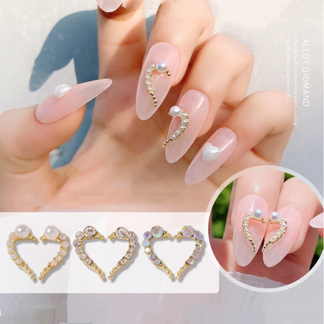 Rhinestones Love Heart Alloy Jewelry DIY Nail Art Decorations Nail Art Diamond