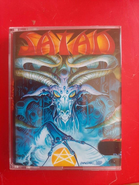 JUEGO ZX SPECTRUM - SATAN - DINAMIC - Carátula inédita de Azpiri