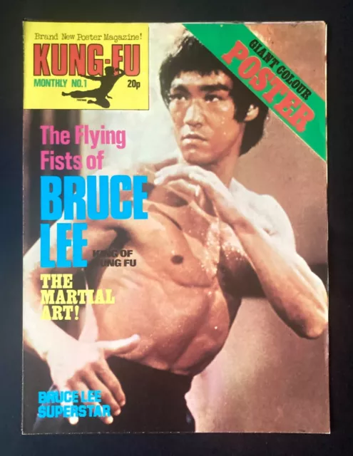 MINT Kung Fu Monthly # 1 Bruce Lee Poster No.1 Magazine Amazing Condition