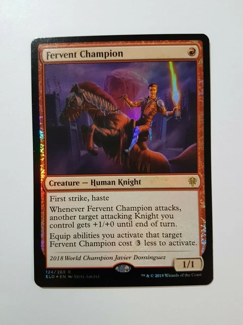 Fervent Champion 2x FOIL ELD MTG Throne of Eldraine Rare MINT red Fervent Champion 2x FOIL ELD MTG Throne of Eldraine Rare MINT red