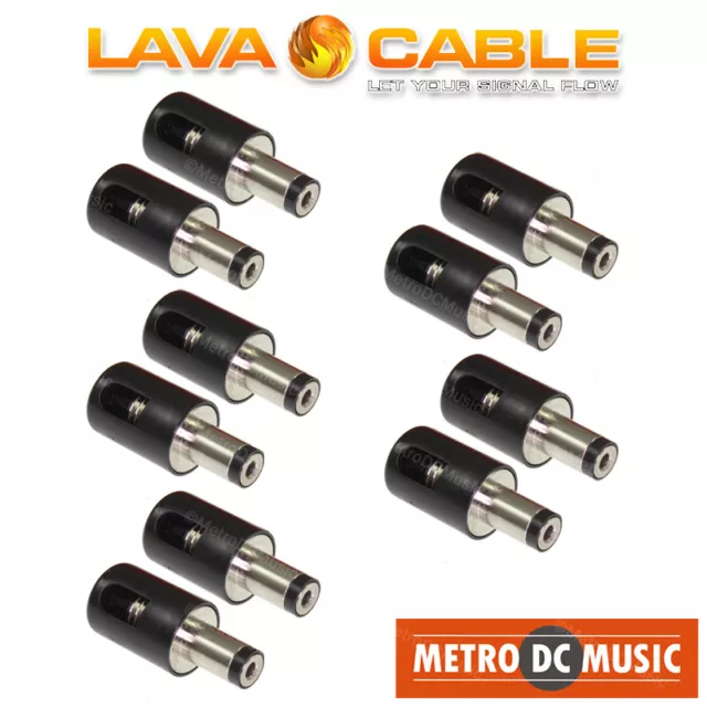 10-Pack Lava Cable Tightrope DC Right-Angle Pedal Power Plug Solder-Free New