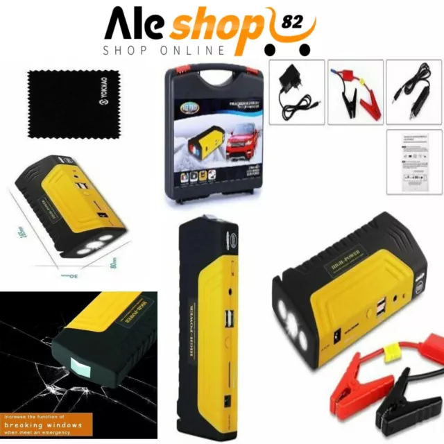 Avviatore Starter Per Auto Batteria Di Emergenza Jump Starter Booster Caricabatt