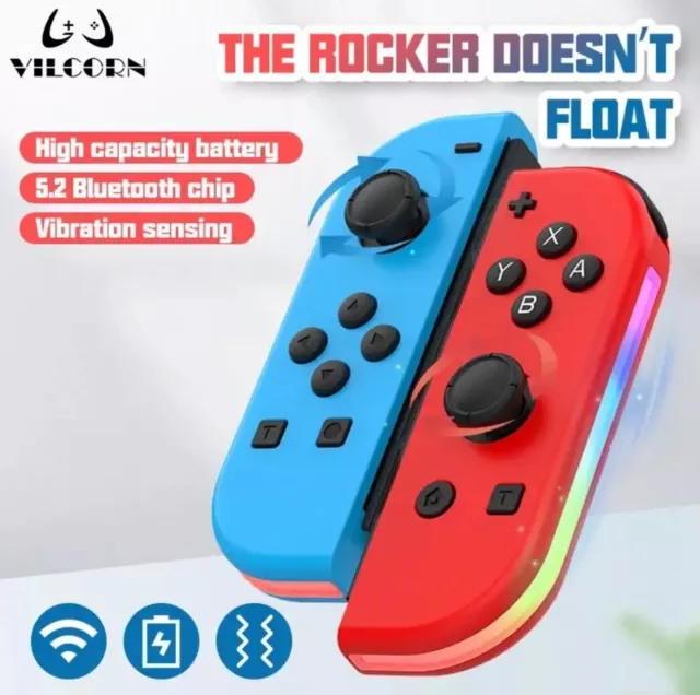 Nintendo Joy-Con Paire de Manettes de Jeu pour Nintendo Switch - Rouge Néon/Bleu