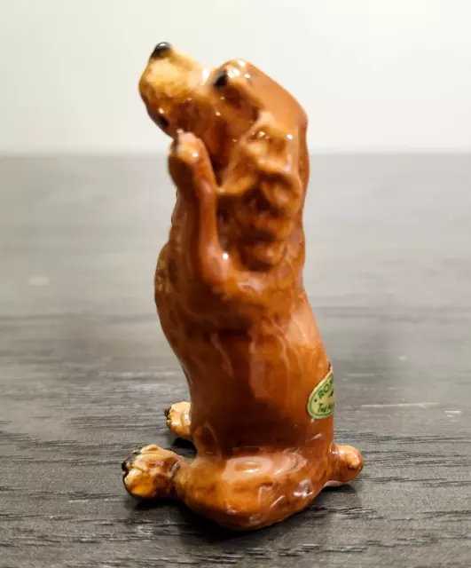 Vintage Morten's Mortens Studio Golden Cocker Spaniel Dog Begging Figurine 3"