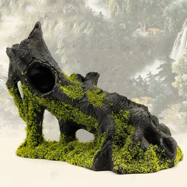 Moss Root Tree Aquarium Fish Tank Decor Wood Trunk Driftwood Shrimp Cave Shelter