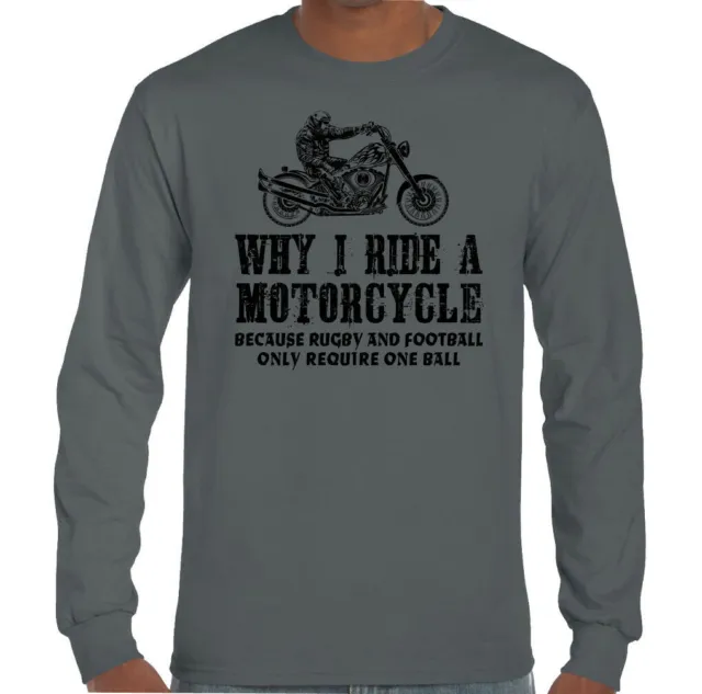 Perché guido una moto da uomo divertente moto T-shirt motociclista Yamaha Kawasaki