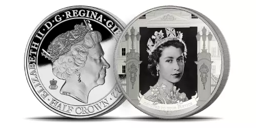 Gib Commemorative Half Crown 2022- Queen Elizabeth II 'Devoted To Your Service'