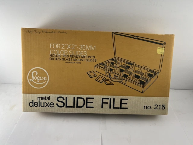 Logan Metal Deluxe Archivo Deslizable Caja No 215 ~ NUEVO (A) Beige