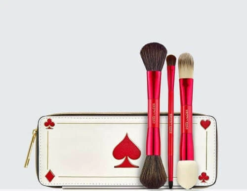 Estée Lauder Lot PINCEAU maquillage fond de teint VISAGE NEUF pinceau rose neuf