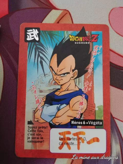 Carte Heros 6 Vegeta Dragon Ball Z Carddass Hondan FR part 16 card française