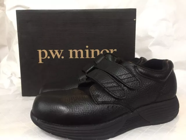 PW MINOR LEISURE DX2 Stable Walker Black Leather woven ace Up