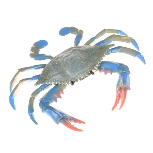 PVC Blue Crab Realistic Sea Animal Model Solid Figure Ocean Kids Toy-wf
