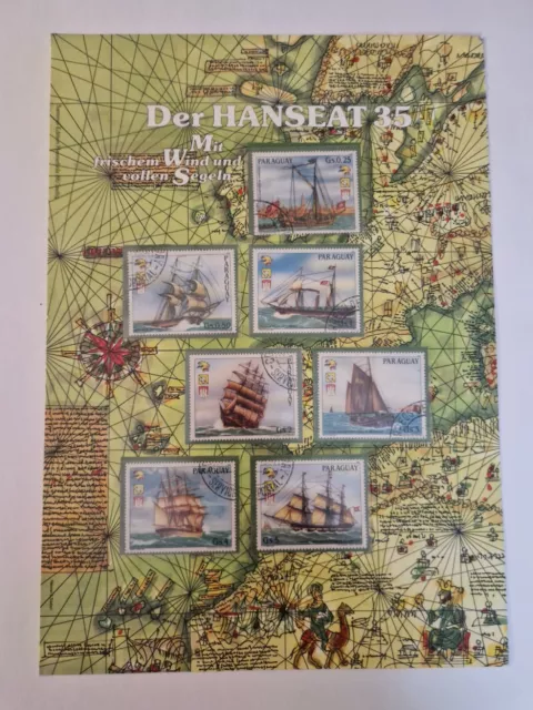 Briefmarken "Der Hanseat 35" - Verschiedene Segelschiffe Paraguay