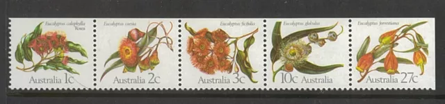 1982 Australian Eucalypts Last Tennant Strip 1c/2c/3c/10c/27c Wildflower Stamps