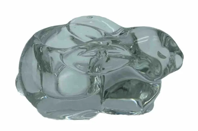 Indiana Crystal Clear Glass Bunny Rabbit Votive Tea Lite Candle Holder USA