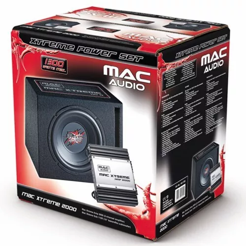 Mac Audio MAC Xtreme 2000, Bassreflex Subwoofer + Verstärker ,1 Set B-Ware