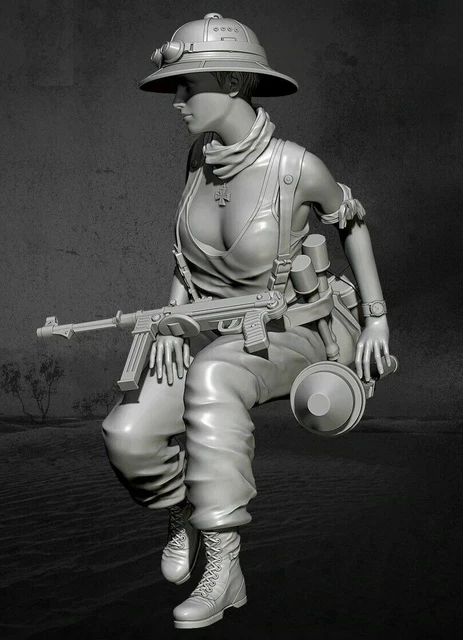 Figurines Résine 1/35 Soldats Allemands WW2 – Kit 3 Personnages Non Assemblés