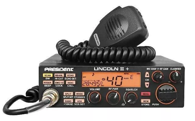 President Lincoln II+ V3 10 Meter Amateur Ham Mobile Radio AM/FM/SSB/LSB/USB/CW President Lincoln II+ V3 10 Meter Amateur Ham Mobile Radio AM/FM/SSB/LSB/USB/CW