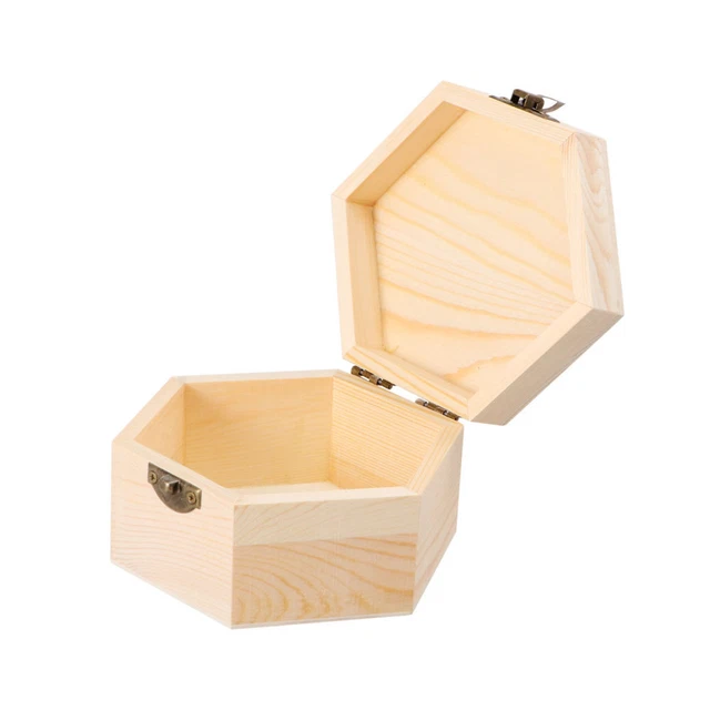 2 piezas Joyero de regalo Caja de joyas Caja del tesoro de madera