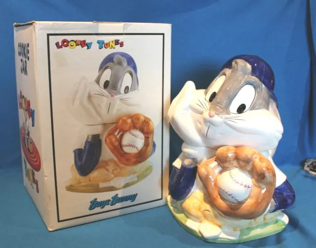 Vintage Bugs Bunny Cookie Jar & Box - Loony Tunes - 1993 Warner Bros.