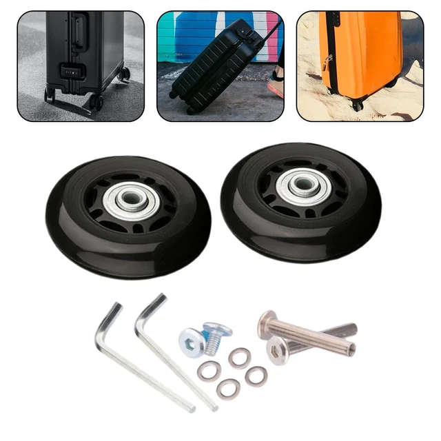 Roues De Valise Lot De 4 Roulettes De Rechange Pivotantes En Caoutchouc Pour Valise 45 X 18 Mm 74926949 Roulettes Pivotantes