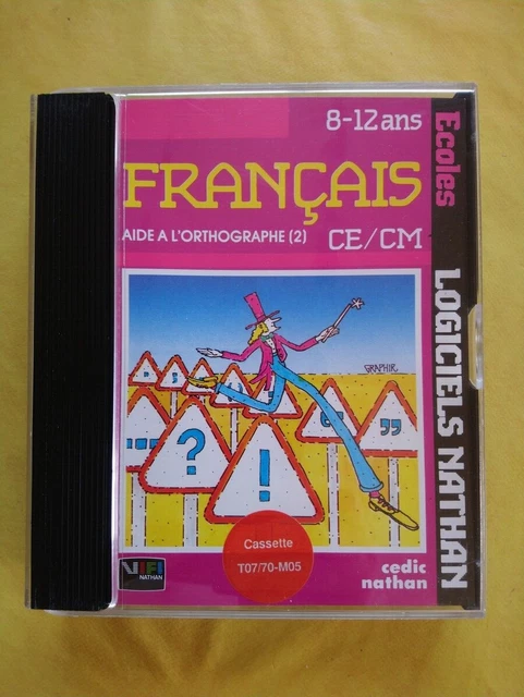 LOGICIEL MATHÉMATIQUES CP (1985) NATHAN ★ TO7 MO5 ★ K7 COMPL